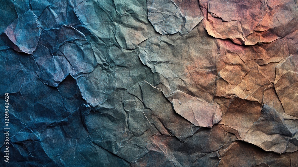 Crumpled Recycled Paper Texture Background with Abstract Color Tones Ideal for Text Overlay and Creative Design Projects High Resolution Crumpled Recycled Paper Texture Background with Abstract Color Tones Ideal for Text Overlay and Creative Design Projects High Resolution
