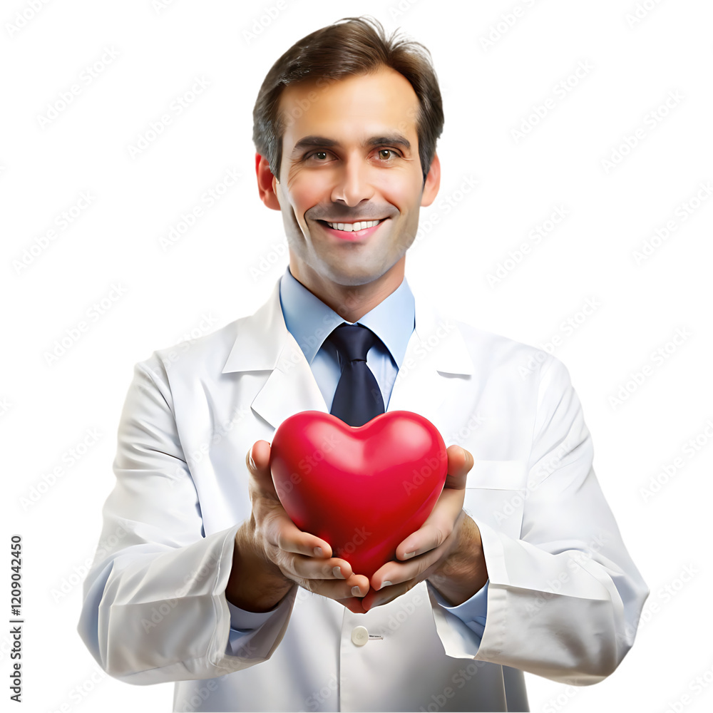 Smiling Doctor Holding Red Heart Health Care Medical man life love hope help happy trust Smiling Doctor Holding Red Heart Health Care Medical man life love hope help happy trust