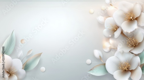 A set of elegant floral border designs in soft pastel colors, perfect for invitations or cards.