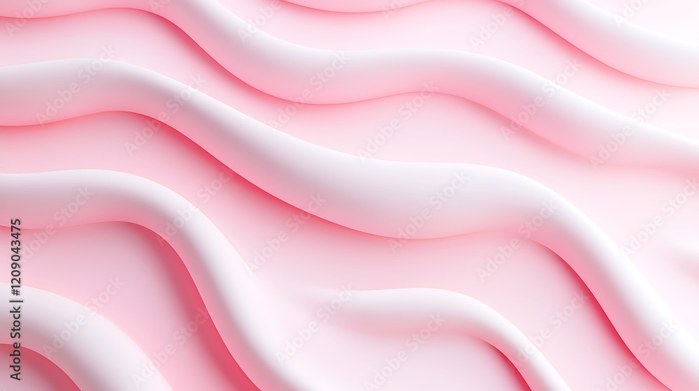 Obraz premium Soft Curved Lines in Gentle Pink Tones Creating Flowing Abstract Background for Modern Design Projects