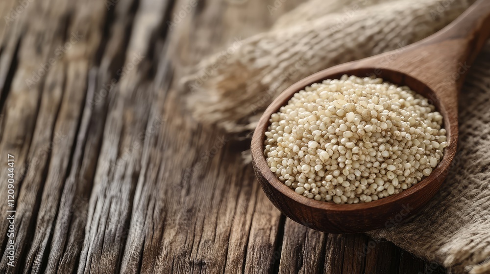 Hemp Seeds in Brown Wooden Spoon on Rustic Wooden Surface with Natural Textures for Health and Nutrition Focus Hemp Seeds in Brown Wooden Spoon on Rustic Wooden Surface with Natural Textures for Health and Nutrition Focus
