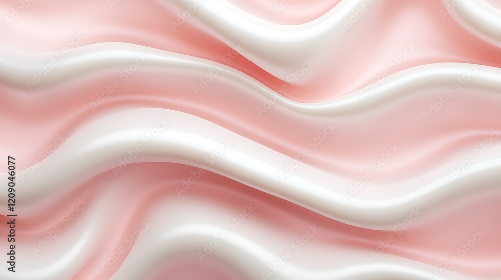 Soft Pink and White Fabric Waves Creating a Gentle Flowing Pattern for Background and Design Use Soft Pink and White Fabric Waves Creating a Gentle Flowing Pattern for Background and Design Use