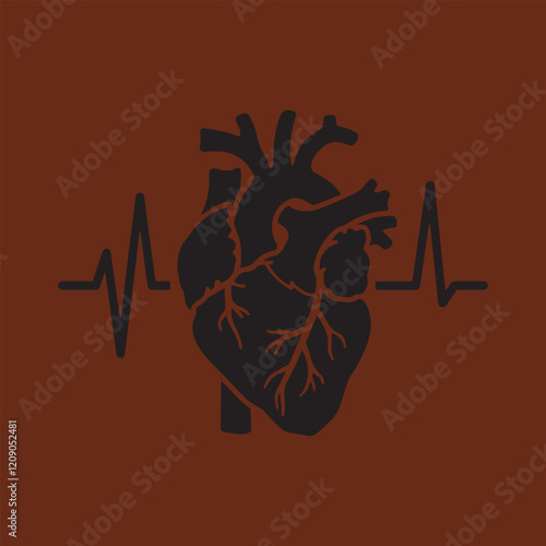 illustration 0f heartbeat icon.