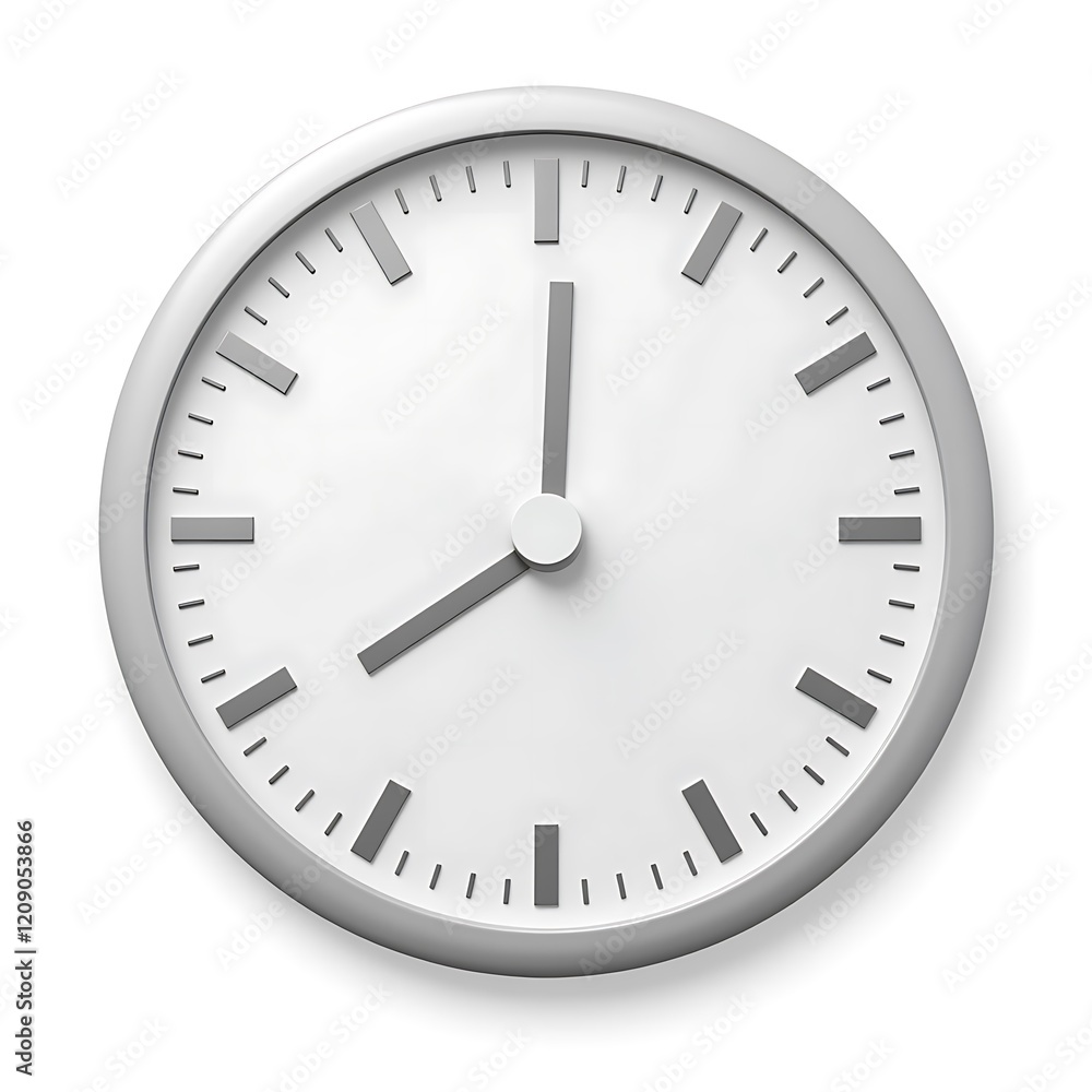 Simple Modern Wall Clock Design White Face Gray Frame Simple Modern Wall Clock Design White Face Gray Frame