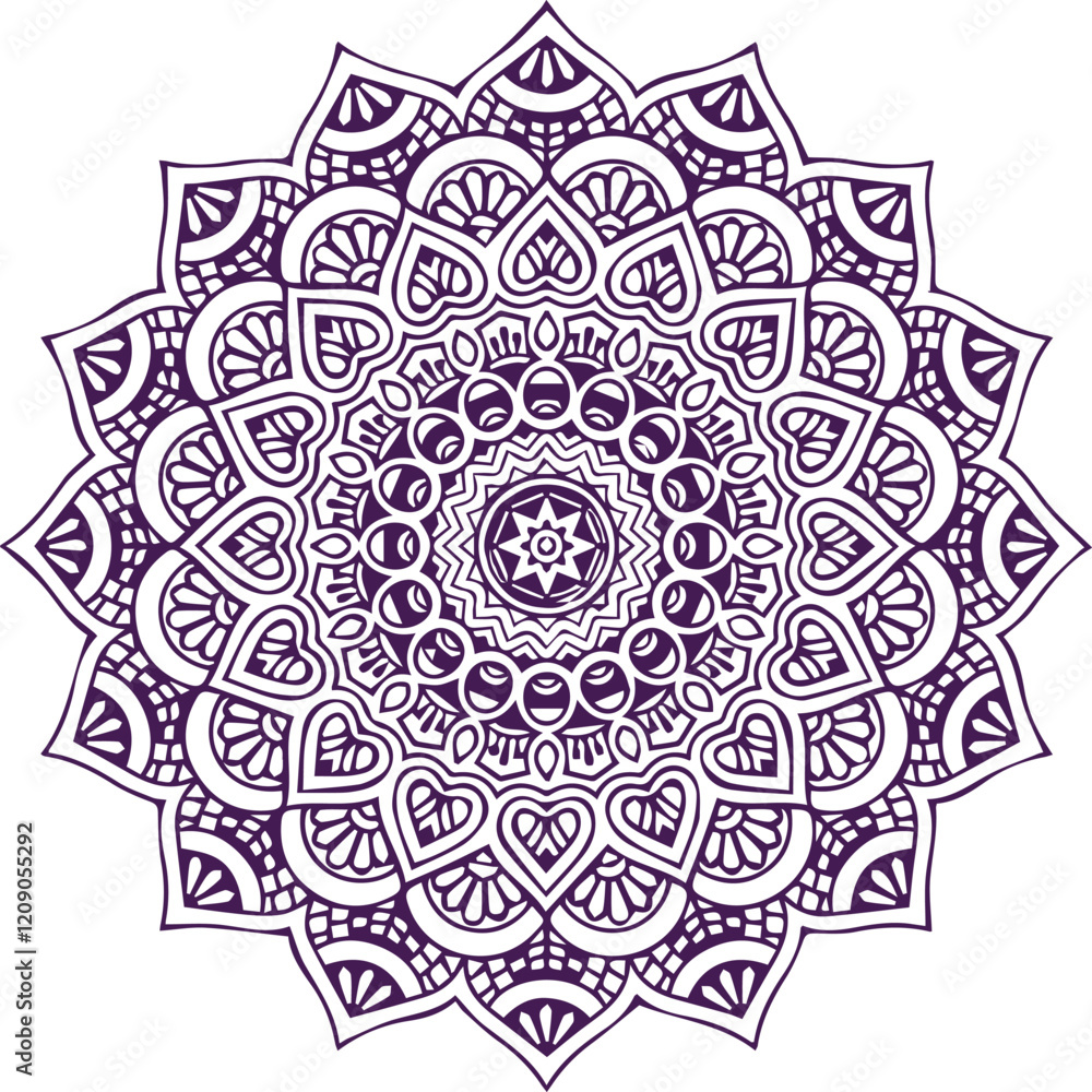 Fototapeta premium Beautiful flower art and mandala vector design