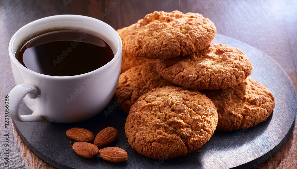 Crispy Oatmeal Cookies Paired with a Perfect Cup of Coffee Crispy Oatmeal Cookies Paired with a Perfect Cup of Coffee