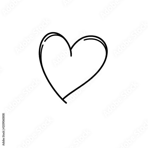 Simple Hand Drawn Heart Outline Image Free Download