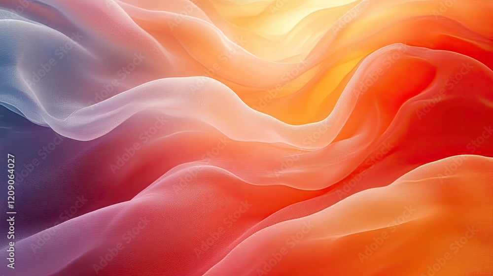 Colorful fabric waves, abstract background, design texture Colorful fabric waves, abstract background, design texture