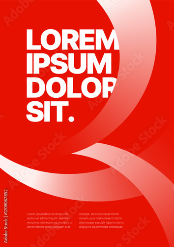 Poster for sports event, companies or business. Design with abstract fly ribbon for flyer, poster, brochure, banner or background. 