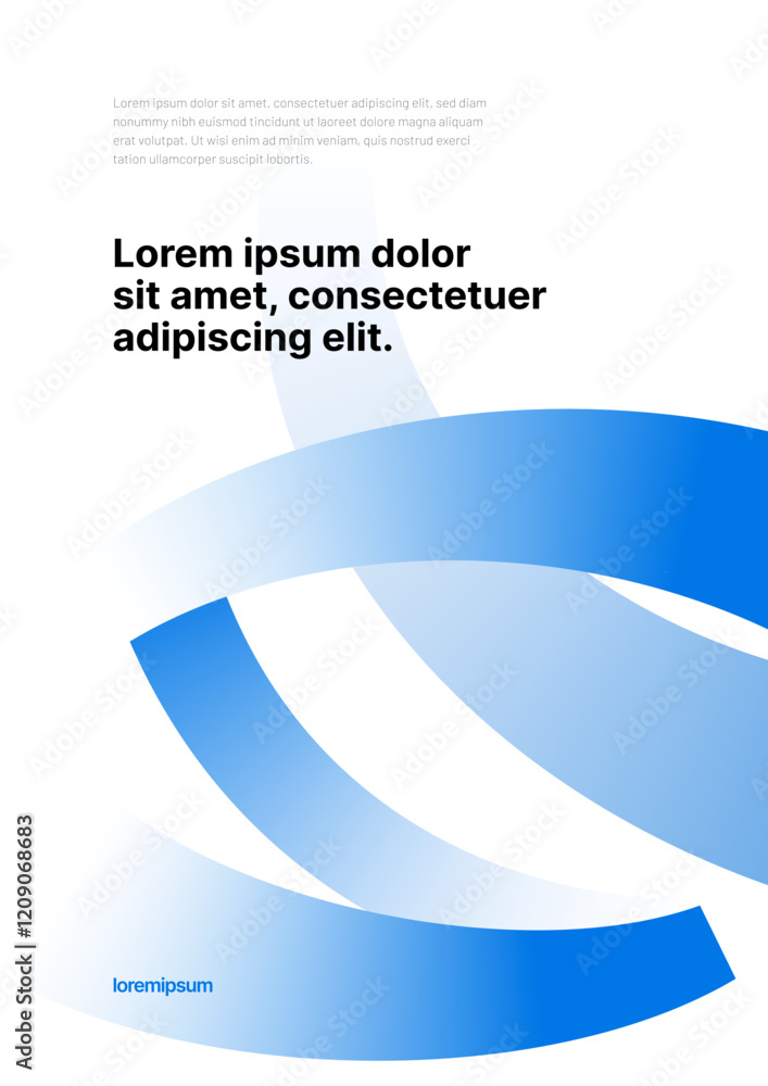 Fototapeta premium Layout template for sports event, companies or business. Design with abstract fly ribbon for background, flyer, poster, brochure or banner.