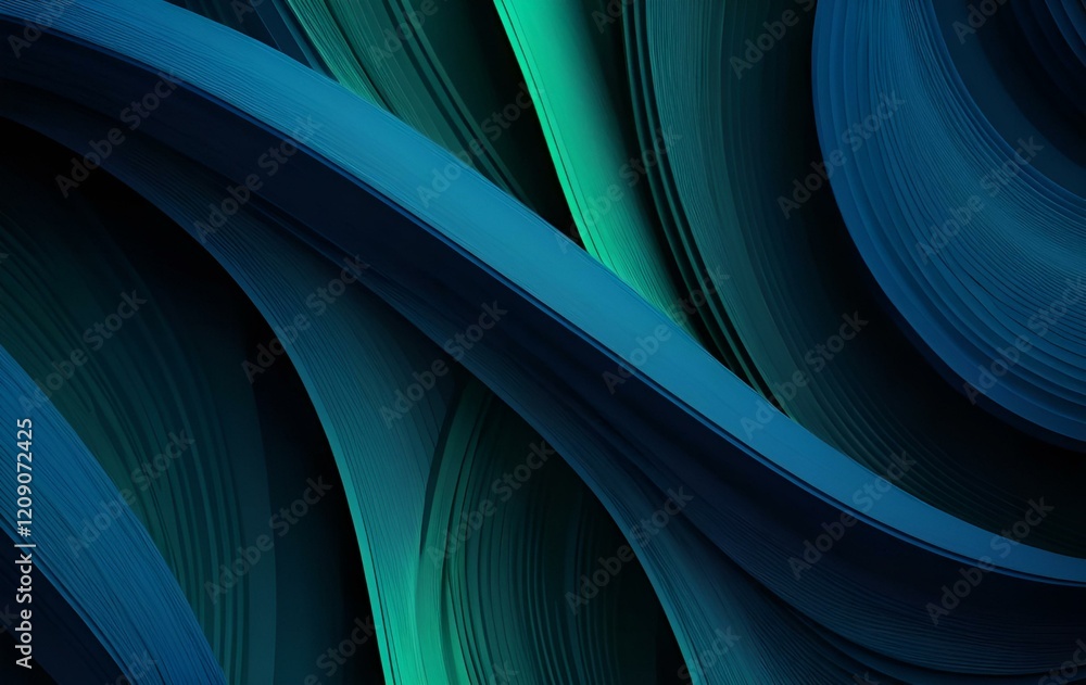 Obraz premium Green background image, curve, digital, space, texture