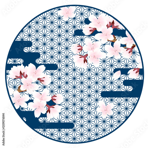 桜　和柄　水彩　アイコン