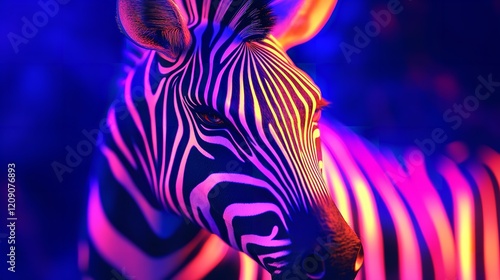 Wallpaper Mural Abstract trendy neon colored psychedelic fluorescent Torontodigital.ca