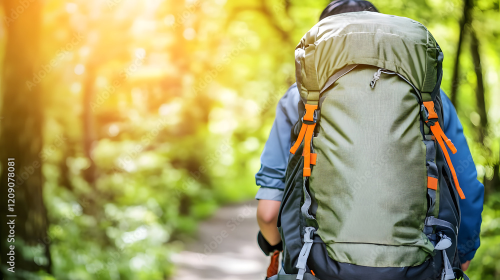 A person hiking with a weighted backpack on a nature trail surrounded by scenic views.
A person hiking with a weighted backpack on a nature trail surrounded by scenic views.