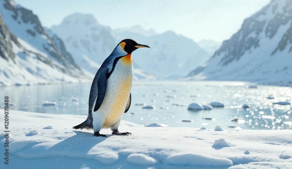 Fototapeta premium emperor penguin in polar regions