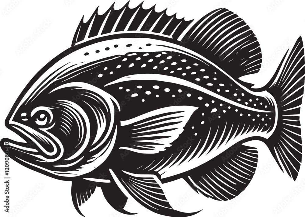 Piranha fish vector illustration silhouette isolated on white background Piranha fish vector illustration silhouette isolated on white background