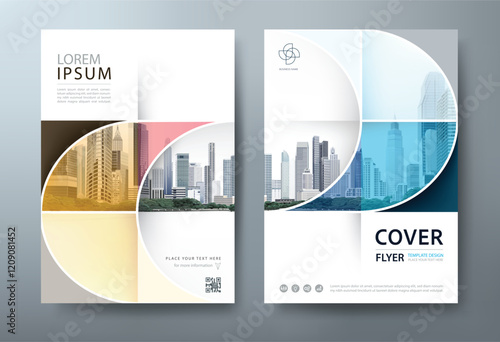 Annual report brochure flyer design template vector, Leaflet, presentation book cover templates, layout in A4 size