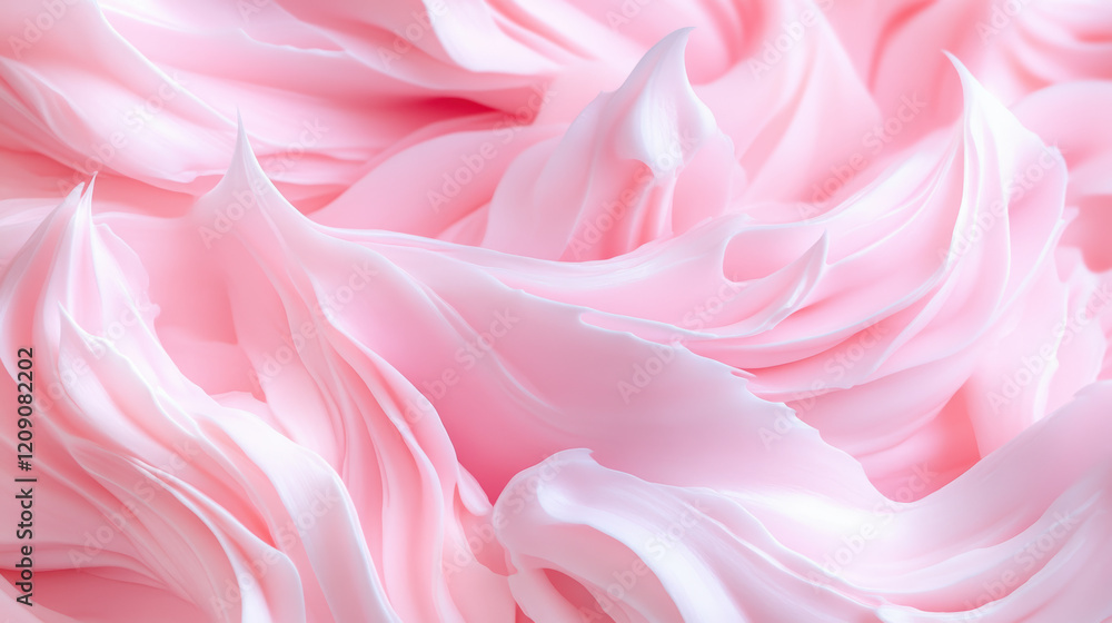 Fototapeta premium Soft pink abstract texture with creamy waves and pastel swirls