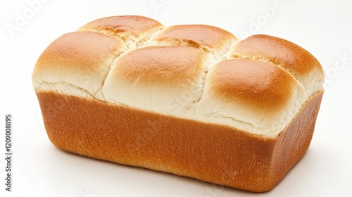 Golden-brown loaf of freshly baked bread with a soft, fluffy texture and a slightly sweet aroma, perfect for sandwiches or toast.