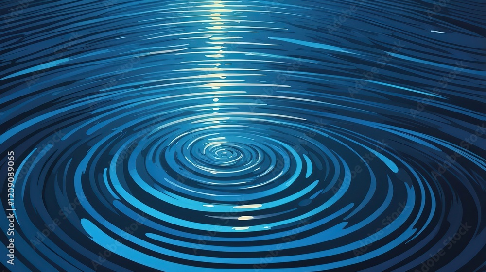 Abstract rippling water, deep blues with shimmering light reflections. Abstract rippling water, deep blues with shimmering light reflections.