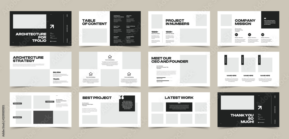 Architecture Portfolio Presentation Template, Portfolio Design for Architecture and Interior Architecture Portfolio Presentation Template, Portfolio Design for Architecture and Interior