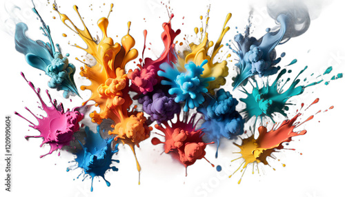 Obraz na płótnie smoke pattern background dark color water splash abstract paint colours explosion watercolor burst explode art bomb bright celebration colourful creative design w salonie