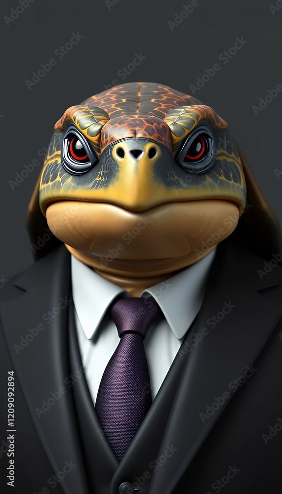 Powerful Anthropomorphic Toad in a Business Suit, 3D Rendered Portrait Powerful Anthropomorphic Toad in a Business Suit, 3D Rendered Portrait