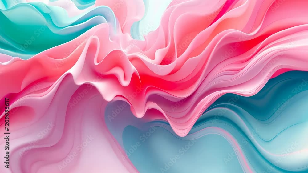 Vibrant flowing abstract waves in colorful motion under soft lighting Vibrant flowing abstract waves in colorful motion under soft lighting