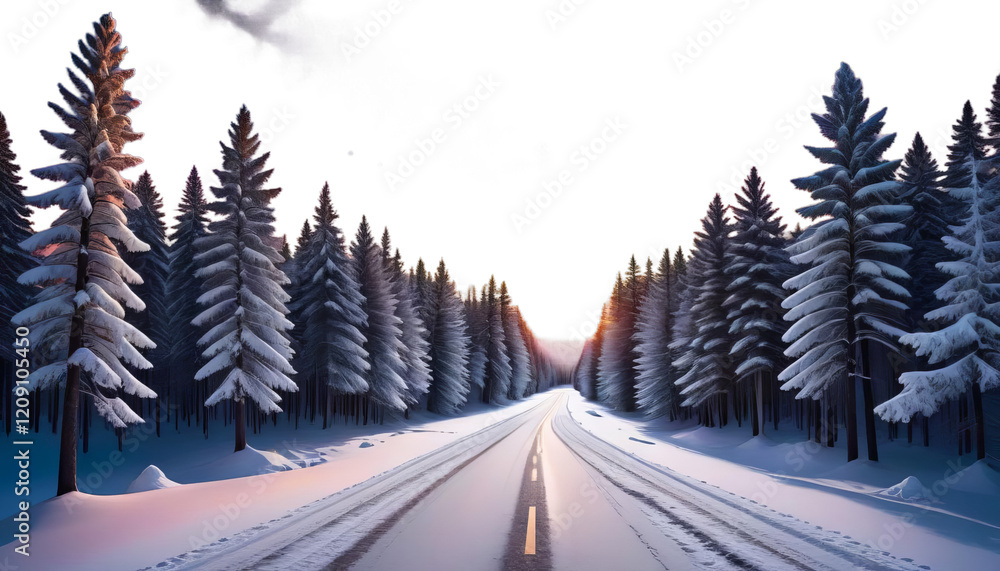 sky covered leading road snow milky trees sunrise epic colorful way winter universe majestic galaxy book cover beautiful blue finland ice landscape nature rural space