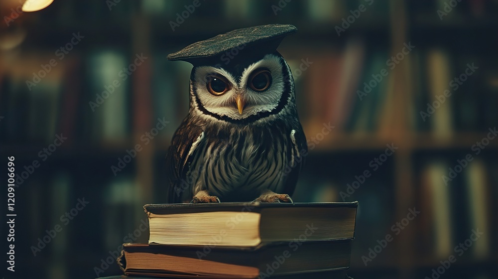Wise Owl in a Library: A Symbol of Knowledge and Learning Wise Owl in a Library: A Symbol of Knowledge and Learning