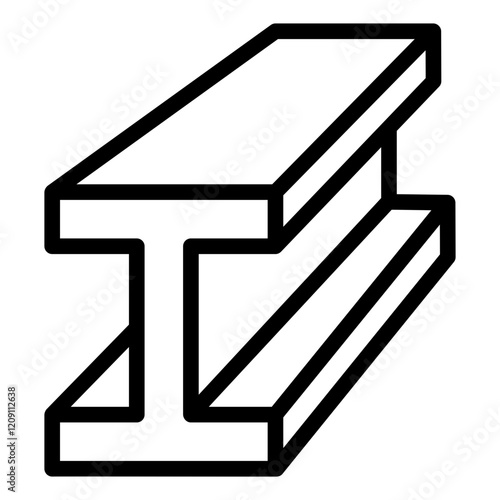 steel beam Line Icon