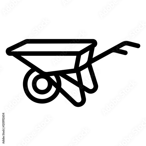 wheelbarrow Line Icon