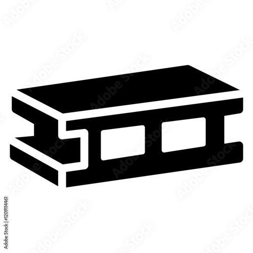 concrete block Solid icon