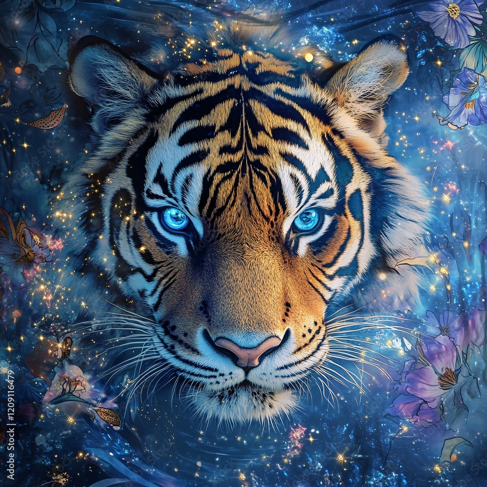 Naklejka premium tiger pattern bedding,