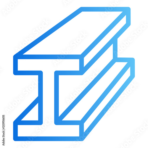 steel beam Gradient icon