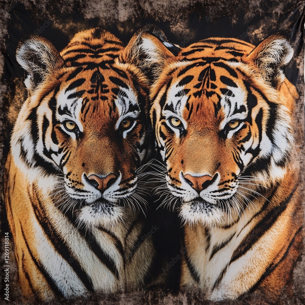 Obraz premium Tiger pattern bedding,