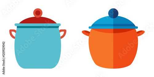 A set of pot vector illustration