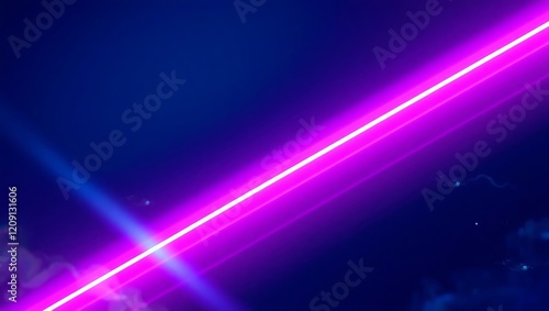 Abstract dark blue background with glowing pink neon diagonal lines, futuristic digital design with vibrant light streaks and seamless texture photo