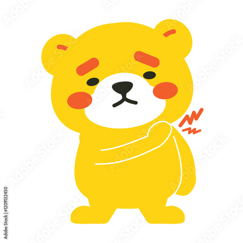 黄色いクマのキャラクター