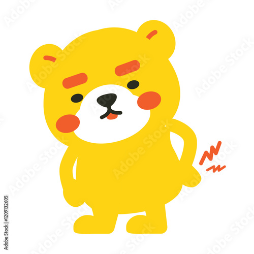 黄色いクマのキャラクター
