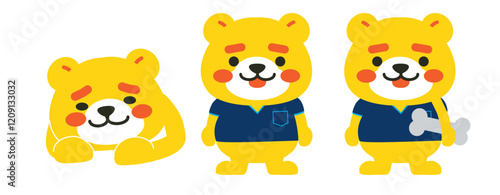 黄色いクマのキャラクター