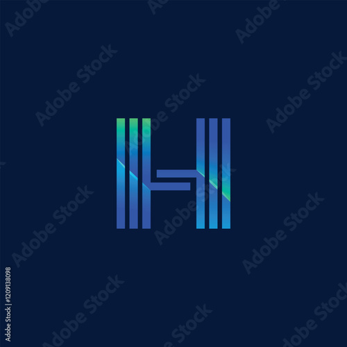 Abstract Letter H Logo Design