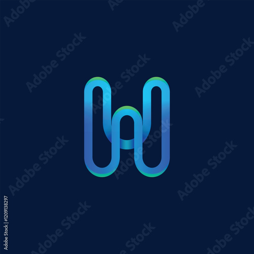 Abstract Letter H Logo Design