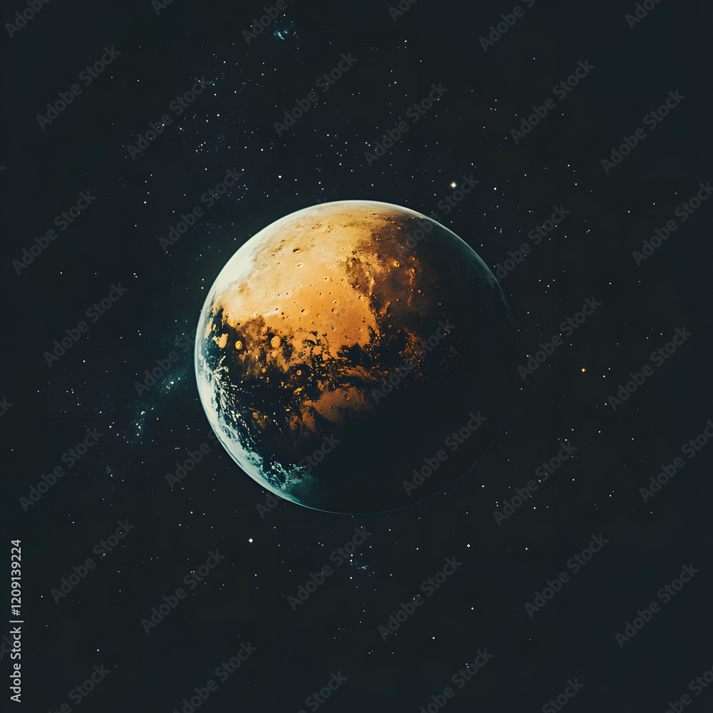 Fototapeta premium Explore Pluto's Surface, Distant Planet's Mysteries Unveiled
