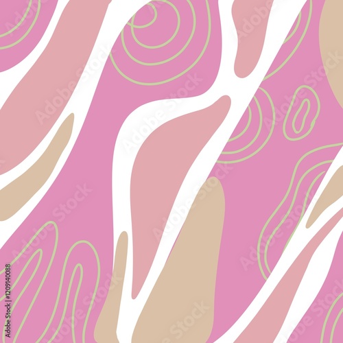 pattern with pink hair