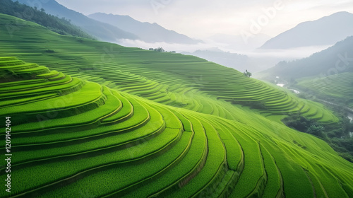 Terraced Rice Fields in Mis...