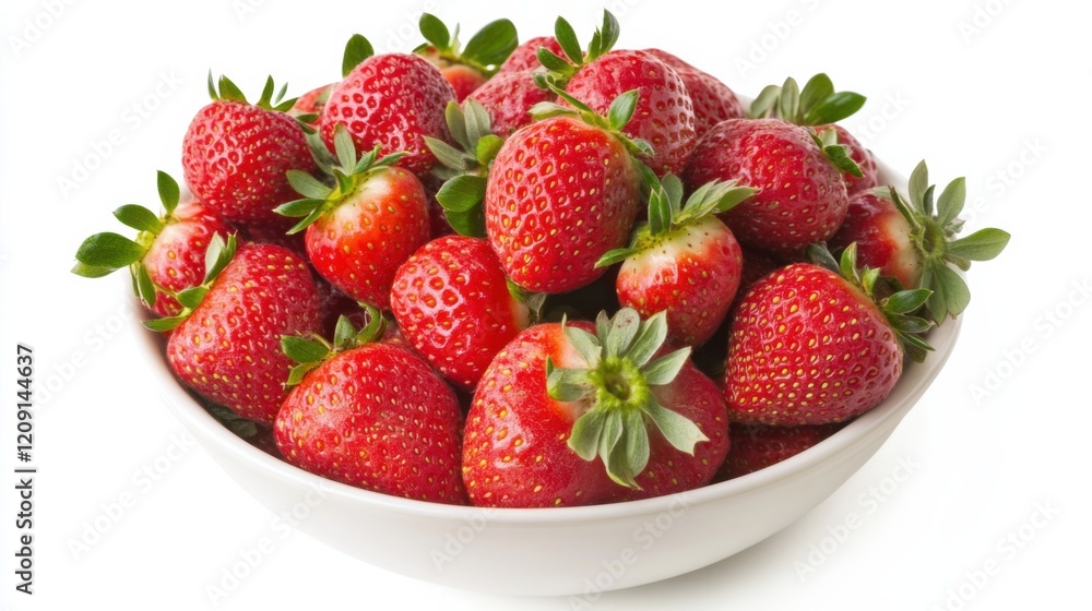 A bowl of ripe, succulent strawberries with vibrant red hues, Each strawberry's natural shine and sweetness captured in exquisite detail A bowl of ripe, succulent strawberries with vibrant red hues, Each strawberry's natural shine and sweetness captured in exquisite detail