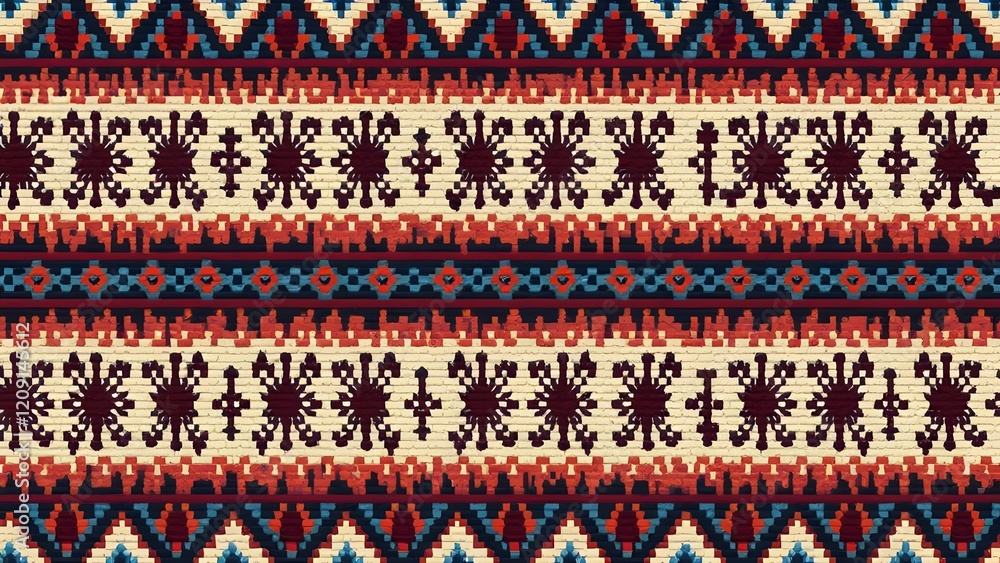 Crafted Tradition Retro Folk Pixel Patterns for Seamless Embroidery Crafted Tradition Retro Folk Pixel Patterns for Seamless Embroidery