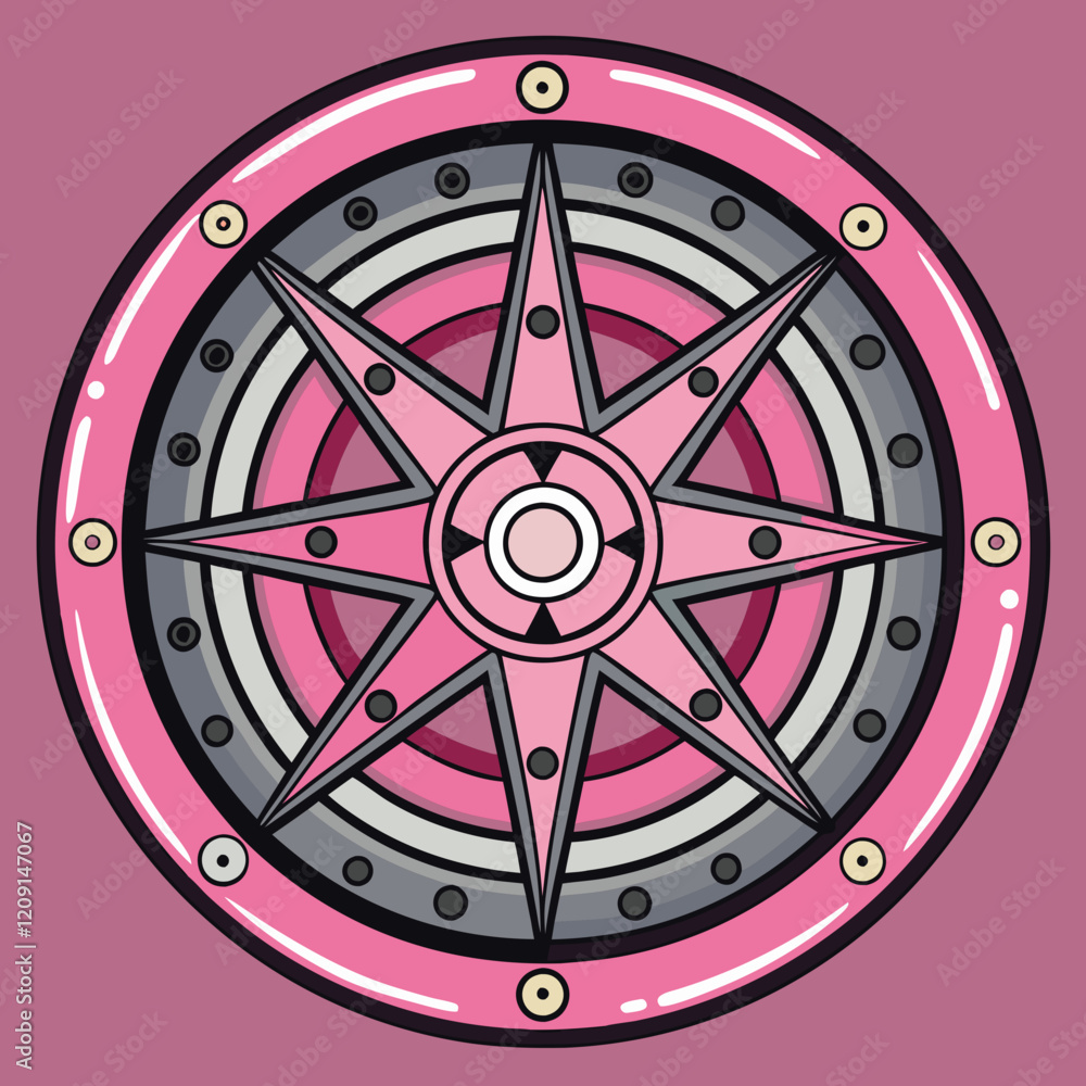Naklejka premium Shiny Car Wheel Graphic