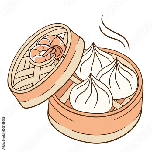 Dimsum Food Illustration